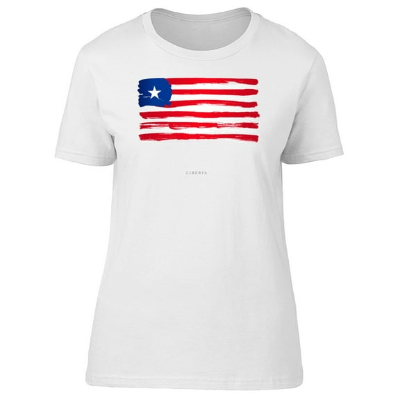Grunge Watercolor Liberia Flag T-Shirt Men -Image by Shutterstock, Male XX-Large