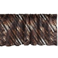 thumbnail image 1 of Grunge Window Valance, Rusty Blocks Look Print of Stripes Orderly Repeated Weathered Pattern, Curtain Valance for Kitchen Bedroom with Rod Pocket, 54" X 18", Dark Rust and Seal Brown, by Ambesonne, 1 of 2