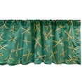 thumbnail image 1 of Grunge Window Valance, Simple Retro Scissors Pattern on Bitoned Colors Backdrop Tailor Themed, Curtain Valance for Kitchen Bedroom with Rod Pocket, 54" X 18", Forest Green Jade Green, by Ambesonne, 1 of 2