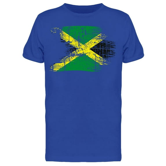 Grungy Jamaican Flag T-Shirt Men -Image by Shutterstock, Male 3X-Large