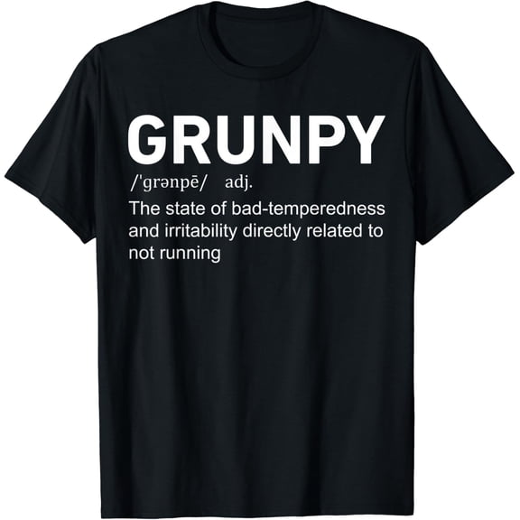 Grunpy Definition Running Runner Gag Marathon T-Shirt
