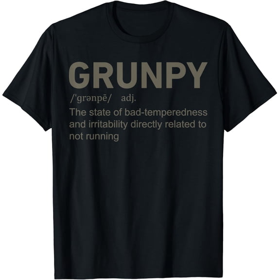Grunpy Definition Running Runner Gag Marathon T-Shirt