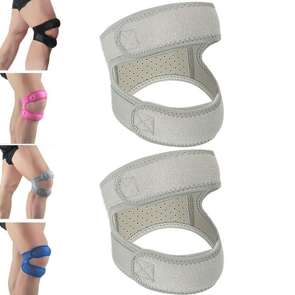 Grunsguru Knee Stabilizer, Patellaprime Knee Stabilizer, Patellaprime Knee Brace, Pain Relief Stabilization Brace, Pain Relief & Patella Stabilizer Brace (Grey, 2 PCS/1 Pair)