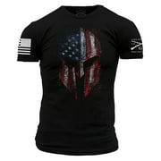 Grunt Style American Spartan 2.0 - Men's T-Shirt (Black, Large)