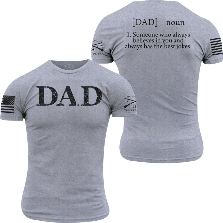 Grunt Style Dad Defined T-Shirt - Large - Heather Gray 