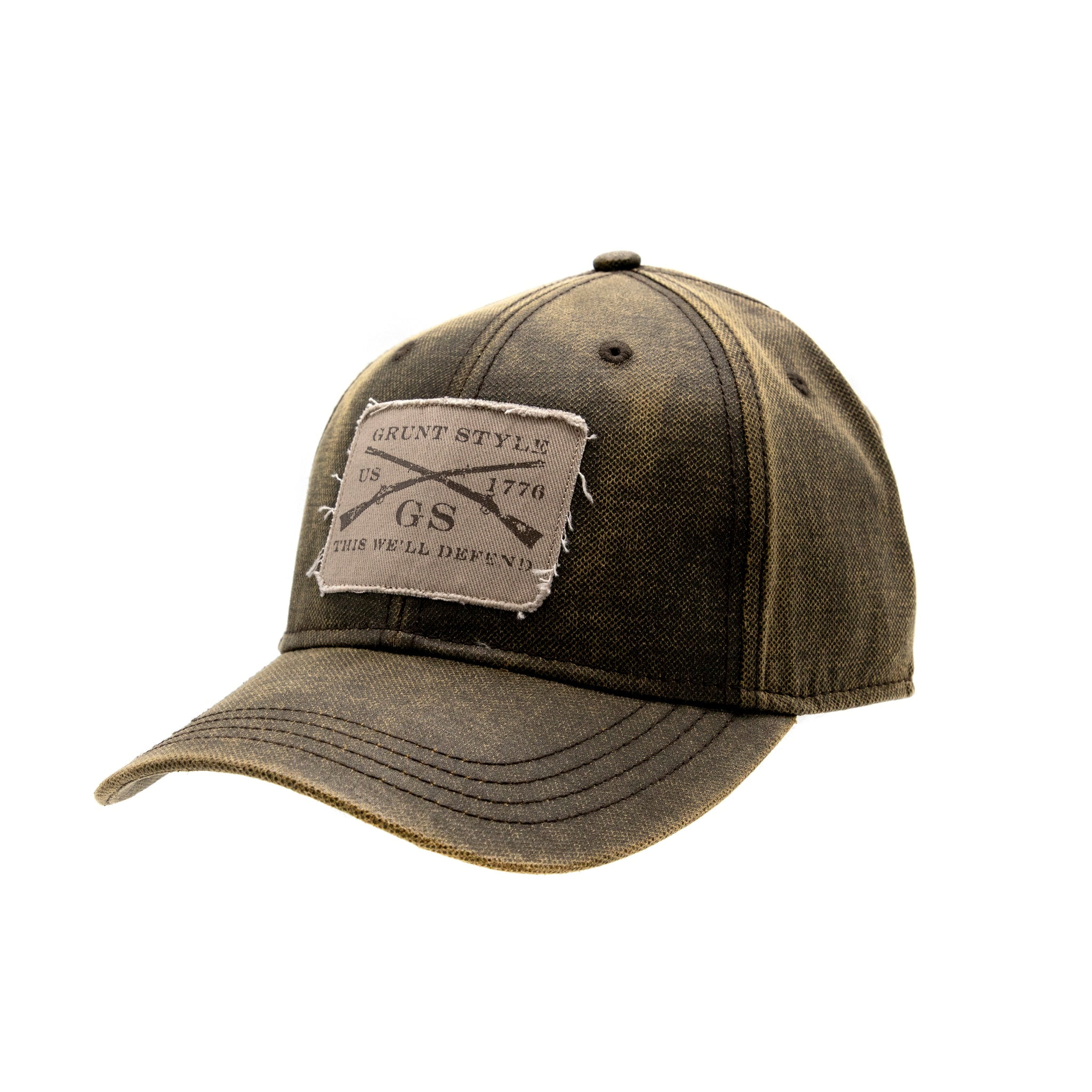 Grunt Style Logo Leather Patch Hat - Black