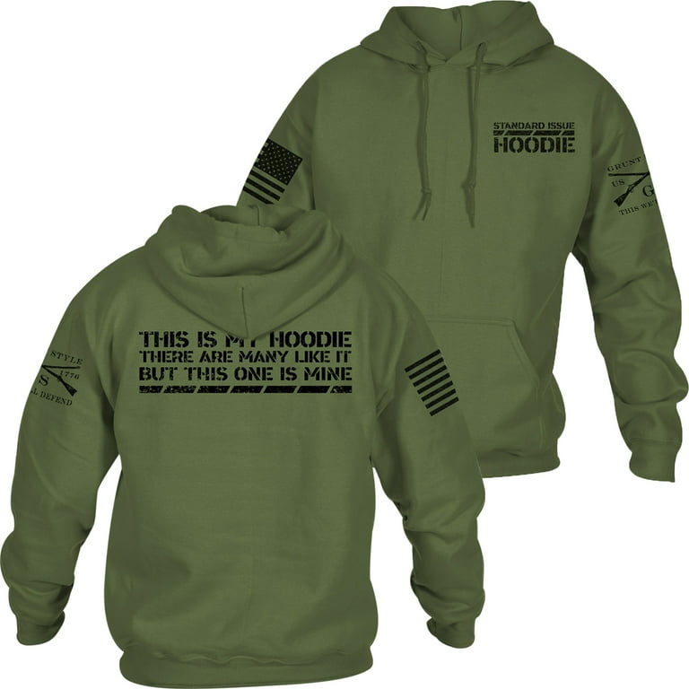 Grunt Style This Is My Hoodie Pullover Hoodie 2XL Military Green