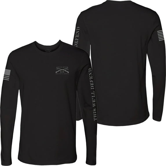 Grunt Style This We'll Defend Long Sleeve T-Shirt - Large - Black