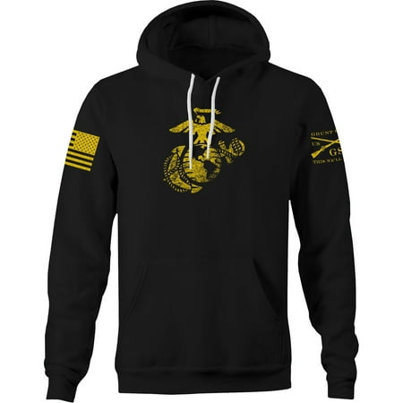 Grunt Style USMC - EGA Pullover Hoodie - 2XL - Black