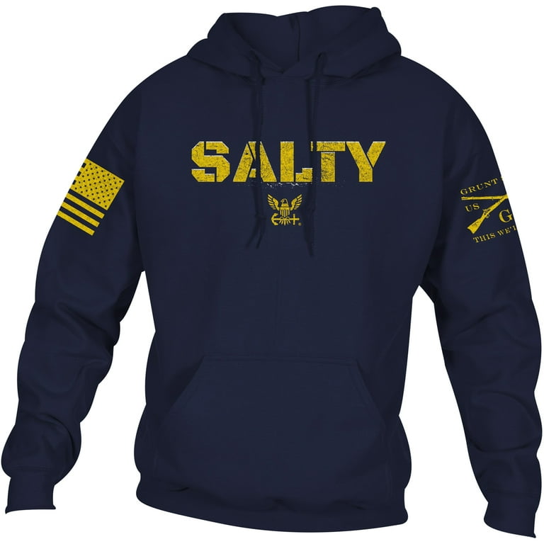 Grunt Style USN - Salty Pullover Hoodie - Small - Navy