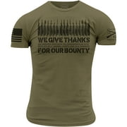 Grunt Style We Give Thanks T-Shirt - Small - Military Green