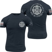Grunt Style Wherever Flames May Rage T-Shirt - Large - Navy