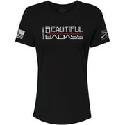 Grunt Style Women's Relaxed Fit Beautiful Badass T-Shirt - Small - Black