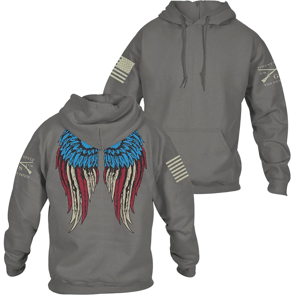 Grunt Style Women s Relaxed Fit Freedom Angel 2.0 Hoodie Medium