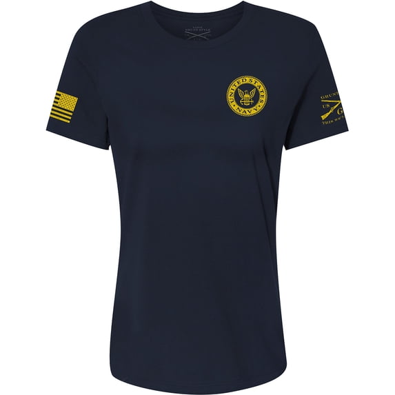 Grunt Style Women's Relaxed Fit USN - Navy Colors T-Shirt - XL - Navy