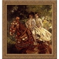 thumbnail image 1 of Grupa valenciana 20x21 Gold Ornate Wood Framed Canvas Art by Sorolla y Bastida, Joaquin, 1 of 2