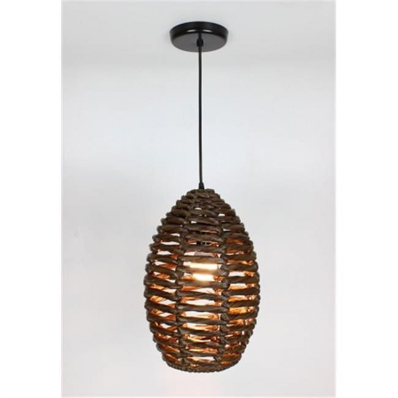 Ana Dark Brown Metal Bell Pendant Light with LED Compatibility