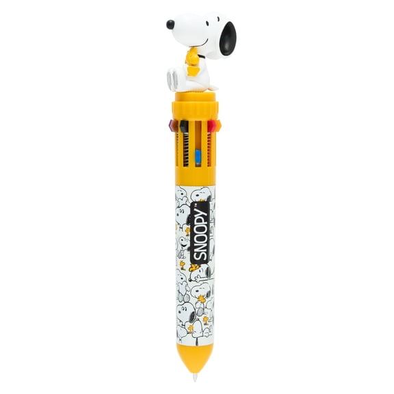Grupo Erik Snoopy Pen | 10 In 1 Ballpoint Pen With 3D Snoopy Topper | Multi Colour Pen | Cute Pen | Snoopy Gifts | Snoopy Merchandise | Cute Gifts | Gifts for Dog Lovers
