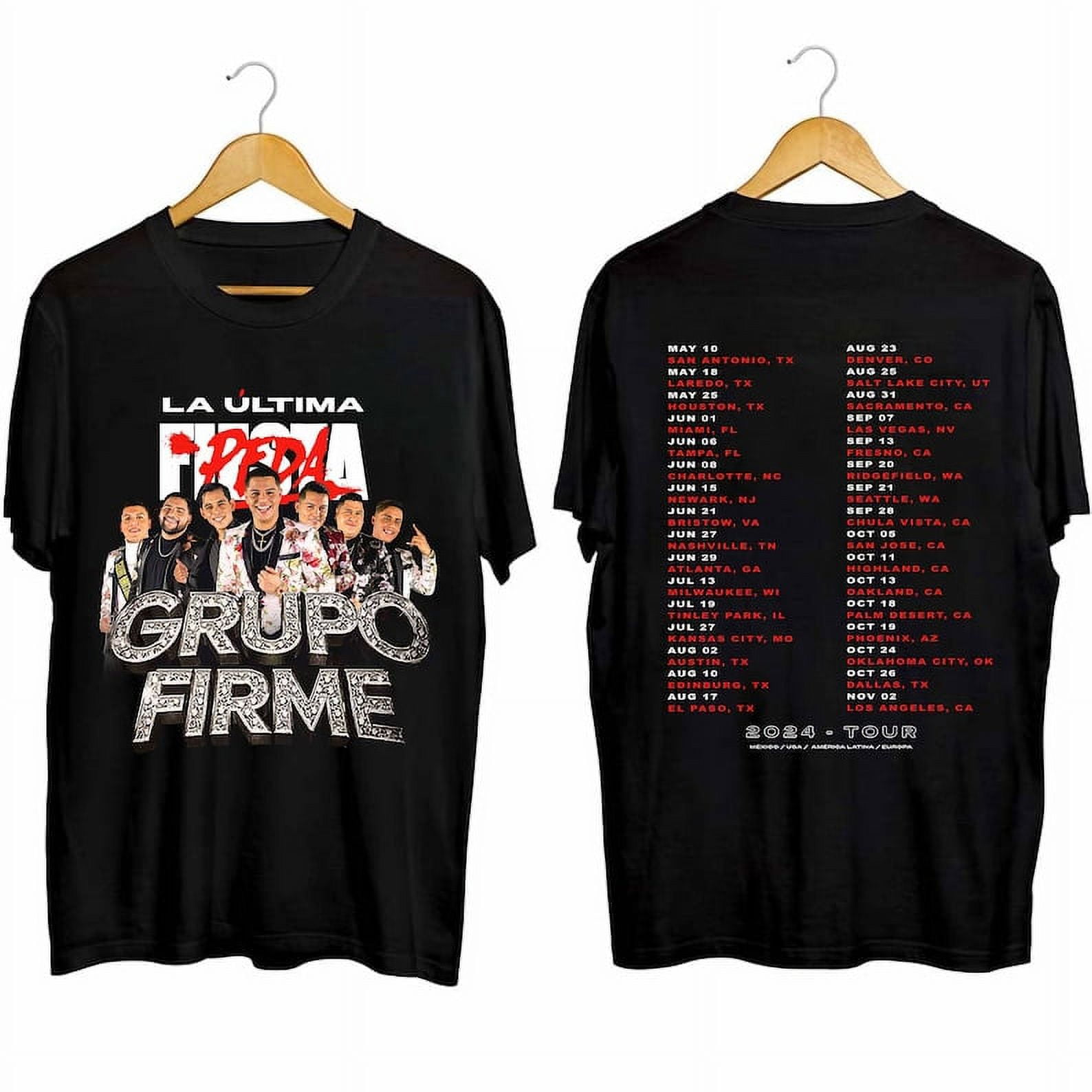 Grupo Firme La Ultima Peda 2024 Tour Shirt, Grupo Firme Band Fan