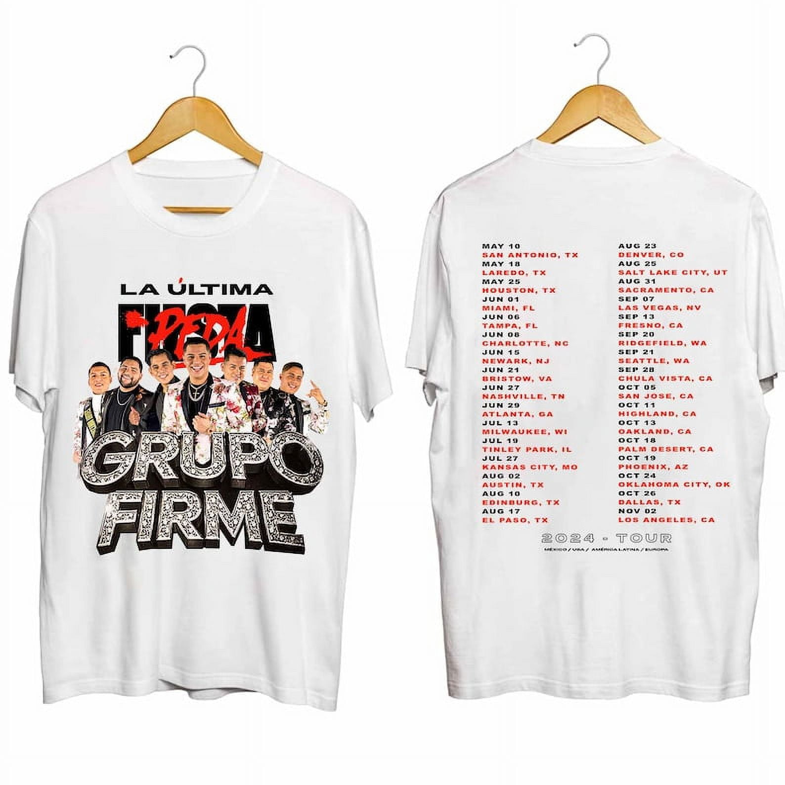 Grupo Firme La Ultima Peda 2024 Tour Shirt, Grupo Firme Band Fan