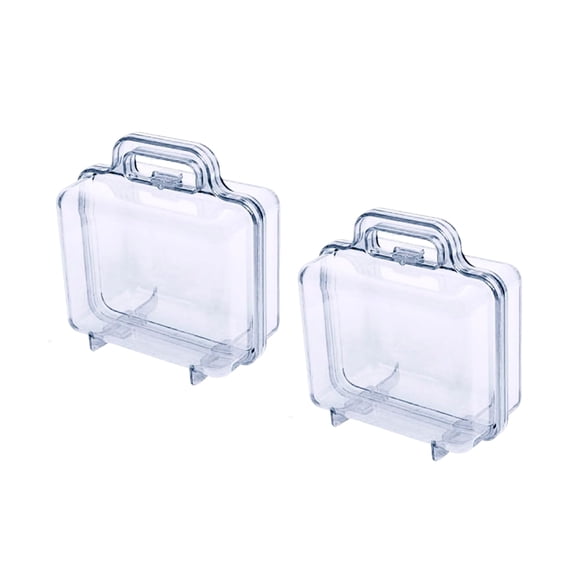 Grupo Mirandinha - 2 Acrylic Storage Box - Transparent - Ideal for Jewelry, Sweets & More