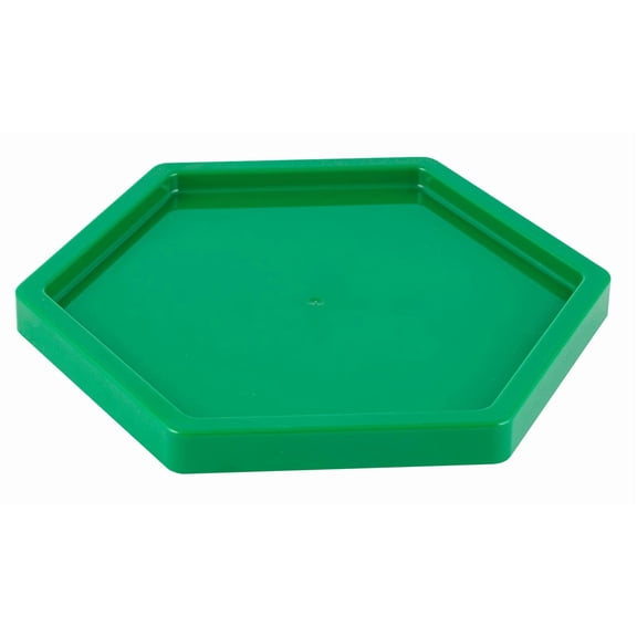 Grupo Mirandinha Dark Green Hexagonal Plastic Tray  Durable, Lightweight, Versatile