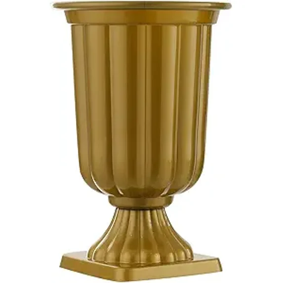Grupo Mirandinha - Elegant Fake Gold Plastic Flower Vase - Perfect for Parties & Home Decor