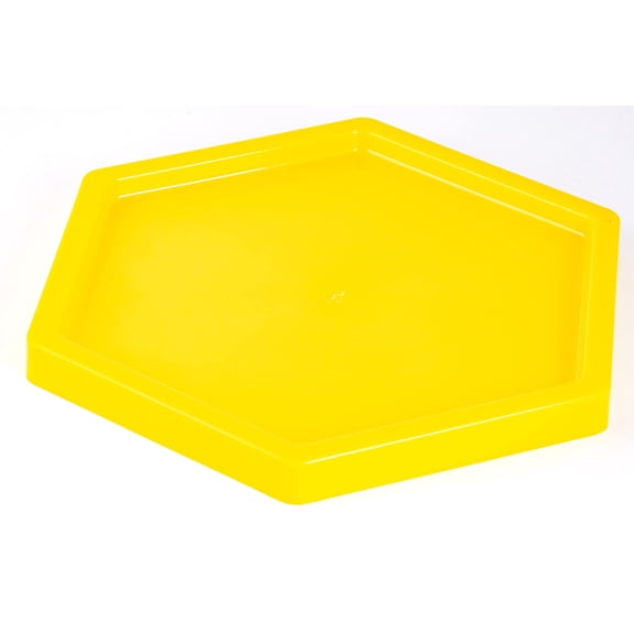 Grupo Mirandinha Hexagonal Acrylic Tray, Yellow, Durable and Lightweight