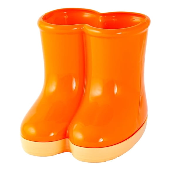 Grupo Mirandinha Orange Plastic Little Boot Vase Durable, Versatile, Safe