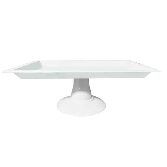 Grupo Mirandinha Rectangular Multipurpose Tray with Base - White & Durable