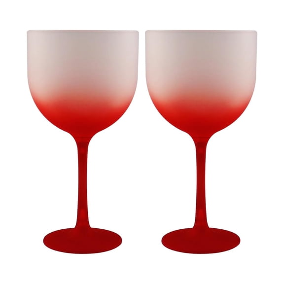 Grupo Mirandinha Red Gradient Acrylic Gin Cups, 18.6 fl oz, Set of 1