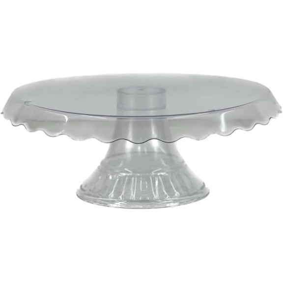Grupo Mirandinha Round Plastic Cupcake Stand for Parties, Weddings, Birthdays (TRANSPARENT)