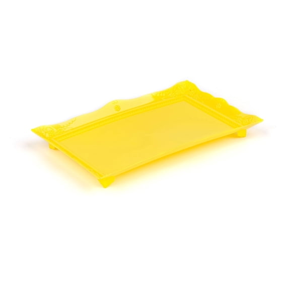 Grupo Mirandinha Yellow Rectangular Acrylic Tray Durable, Compact, Easy Clean