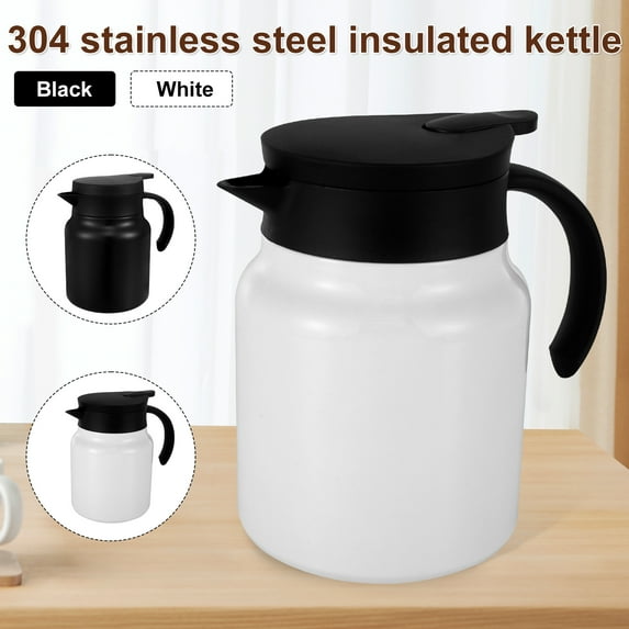 Grusce 1000 ML Thermal Coffee Carafe Insulated Stainless Steel Coffee Carafe Vacuum Thermal Pot Flask with Detachable Tea Strainer Coffee Carafe for Keeping Hot Coffee Tea