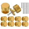 thumbnail image 1 of Wekvgz 10pcs Gold Cabinet Knobs for Kitchen Cabinets & Dresser Drawers,Round Single Hole Hardware Handles Pulls,Cupboard Drawer Knob, 1 of 10
