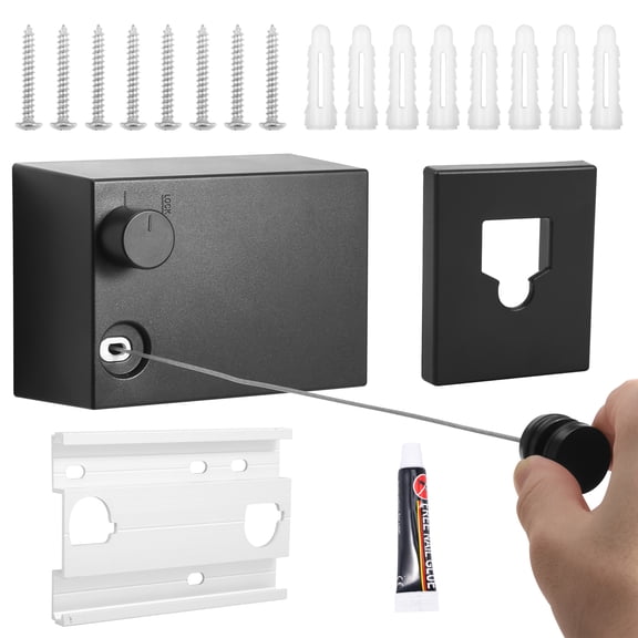 Grusce 15.75 FT Retractable Clothesline Wall Mounted Drying Laundry Line, Heavy Duty Non Sagging Stainless Steel Clothes Drying Line for Home Balcony Bathroom