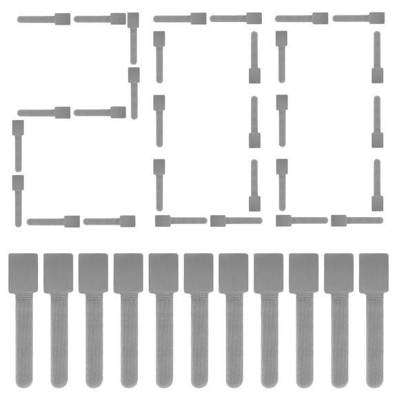 Grusce 200PCS Hook and Loop Cable Strap with Disassembly Dessign, Self Adhesive Hook and Loop Cord Organizer, Multipurpose Cable Clip for Travel Office Home