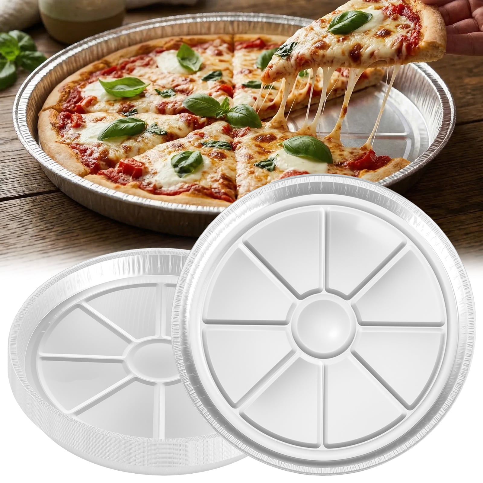 Grusce 20PCS 11 Inch Pizza Pans, Disposable Round Foil Pizza Pans ...