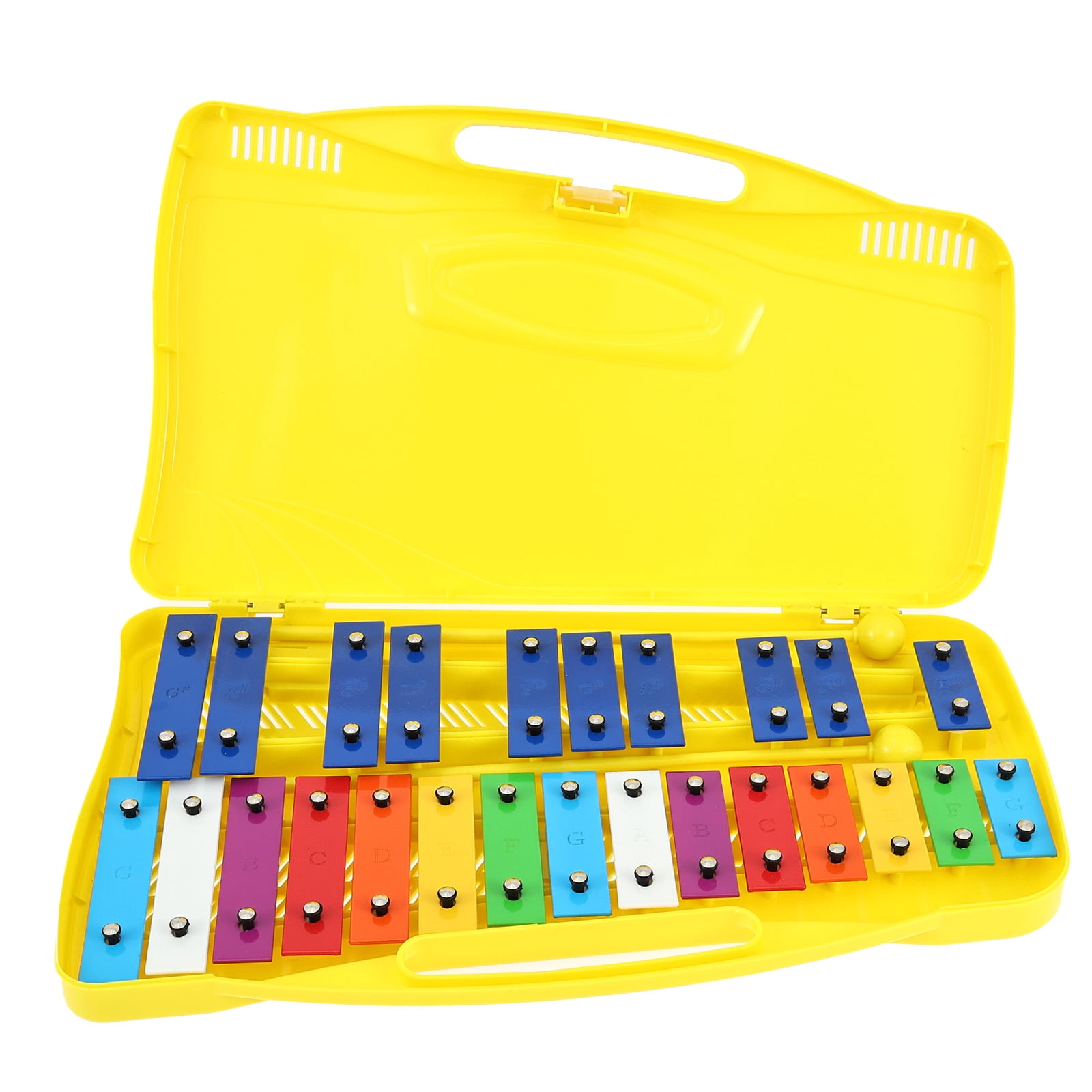Grusce 25 Tone Xylophone Glockenspiel Colorful Wooden Xylophone with 2 Mallet Music Instrument for Beginner and Music Education