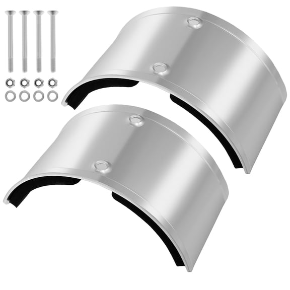 Grusce 2Pcs Drywall Stilt Curved Plate Aluminum Alloy Drywall Stilt Foot Rest Replacement Part Sturdy Stilt Leg Cuff Plate with Screw Stilt Leg Comfort Plate Stilt Accessories for Fixed Leg