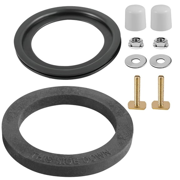 Grusce 2Pcs RV Toilet Seal 385311658 RV Toilet Flush Seals Replacement Rubber 385311652 RV Toilet Seals with Screws Leak Proof RV Toilet Gasket Compatible for 300/310/320 Series Toilet