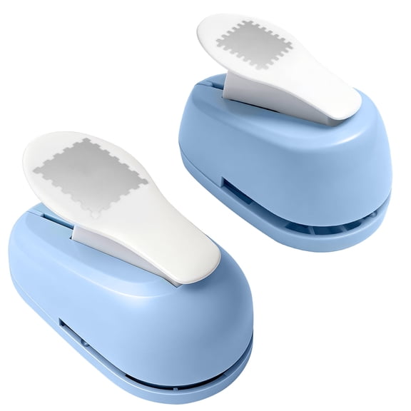 NUAHRHY 2Pcs Rectangular Postage Stamp Puncher, Manual Non Slip Embossing, Precise Stamp Hole Punch Tool Portable Paper Punch for Crafting Scrapbooking Foil Paper EVA Foam DIY Card