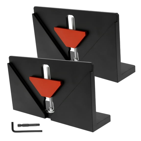 Grusce 2Pcs Right Angle Spline Jig CNC Aluminum Alloy Corner Dovetail Jig Sturdy Right Angle Spline Clip Right Angle Spline Fixture Tool for 5-42mm Thick Frame