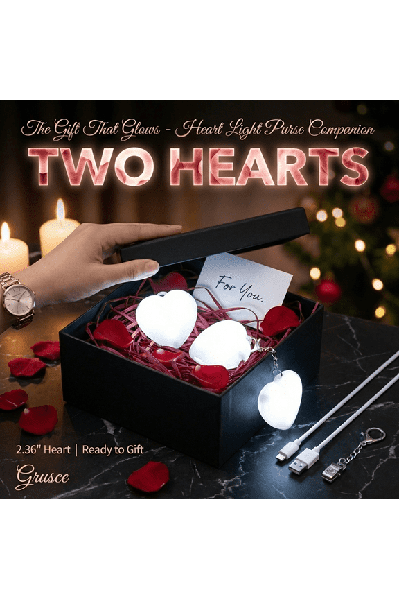 2pcs Purse Glow Heart Light LED Automatic Sensor Light Touch Activated Handbag Light Portable Mini Handbags Night Lights Lamp for Women Girls White Hearts