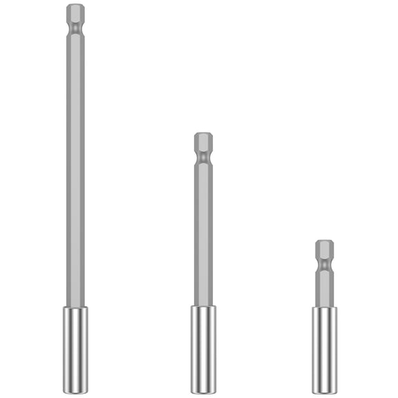 Grusce 3PCS Screwdriver Bit Holders, Drill Extension Bit Holder with 1/4 inch Hex, 5.9inch 3.93inch & 2.36inch Extension Socket Drill Bit Magnetic Holder Hex Shank Quick-Change Drill Bit Guide