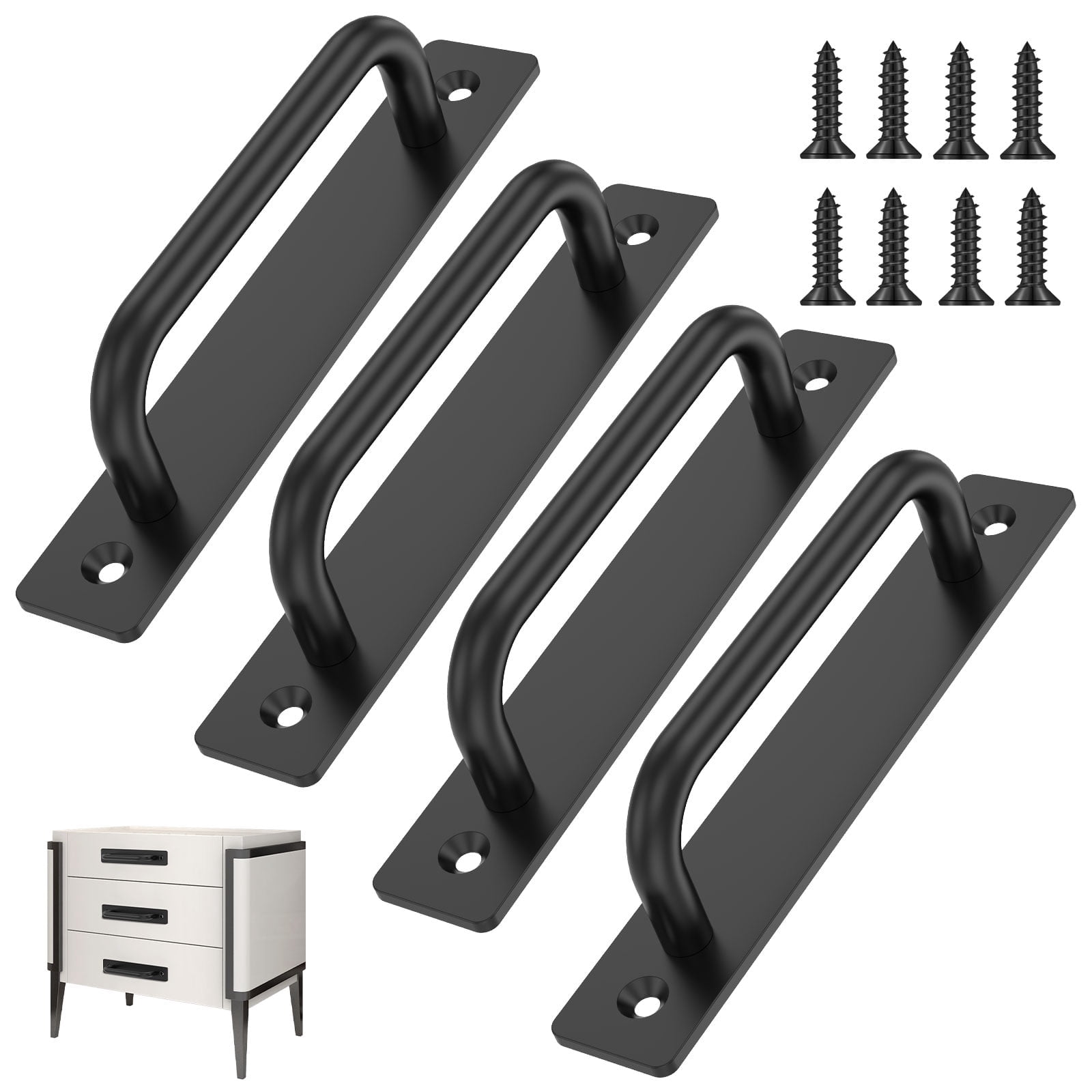 Grusce 4 Pack Barn Door Handles, 5.8 inch Gate Handle Sliding Door ...