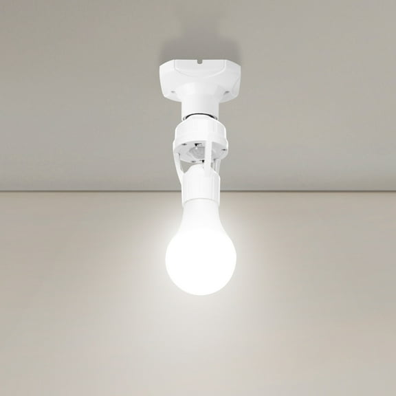 Grusce 4PCS Motion Sensor Light Socket, Smart Screw in Light Bulb Outlet Easy to Install for Basement Pantry Room Storage Room Garage