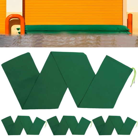 Grusce 4Pcs Sand Bags Thickened Long Canvas Sandbags Sturdy Flood Water Barrier Sand Bags Reusable Flood Prevention Sandbags for Flooding Home Garage Door Flood Control