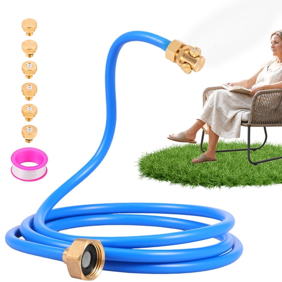 Grusce 78.7 Inch Mister for Outside, Patio Standing Outdoor Hose Misting Cooling System, Water Mister for Patio BBQ Pool Garden Bird Bath Tanning Mist Sprinkler for Plant