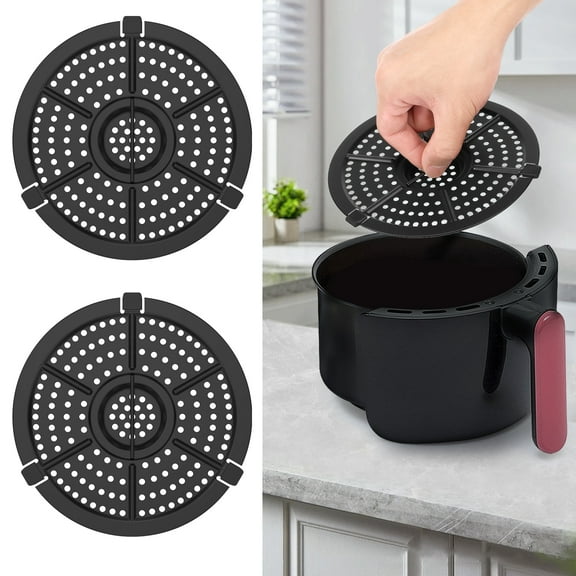 Grusce Air Fryer Grill Pan Carbon Steel Air Fryer Replacement Parts Tray Heat Resistant Replacement Grill Tray Anti Stick for Dash 2QT